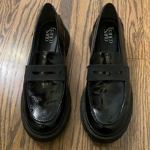 Franco Sarto black patent leather loafer 9.5
